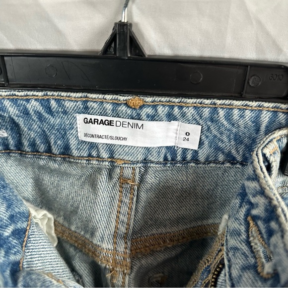 Garage Denim Slouchy Distressed Cargo Jeans Size 0 (24) - Picture 2 of 3